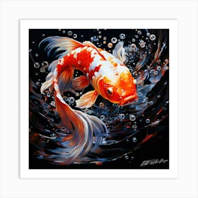 Koi Fish - Koi Goldfish Art Print