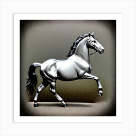 Silver Horse Art Print