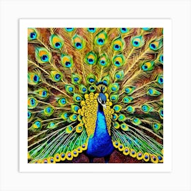 Pride of peacocks 2 Art Print