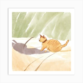 Cat'S Shadow Art Print