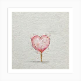 Heart Lollipop 2 Art Print