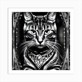 Cat In A Frame 1 Art Print