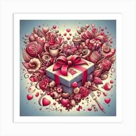 Valentine's Day, surprise pattern Art Print