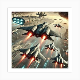 Fighter Squadrons Ares Class Battleship Art Print