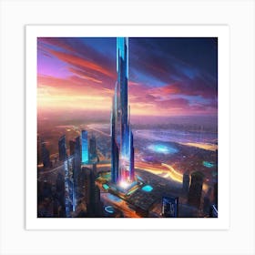 Futuristic Skyscraper Art Print