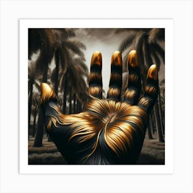 Palm Tree Hand Art Print