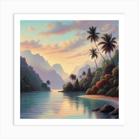 Tropical landscape 12 Art Print