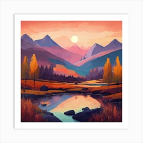 Landscape Painting 121 Art Print