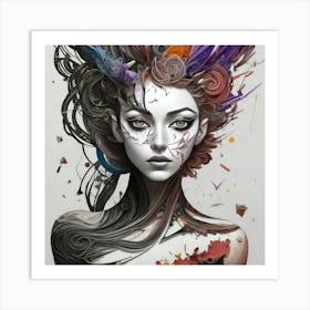 Abstract Girl (82) Art Print