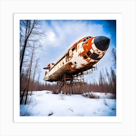 Spaceship graveyard Art Print