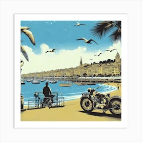 Cannes, Vintage  Art Print