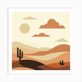 Desert Landscape 5 Art Print