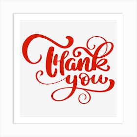 Thank You Lettering Art Print