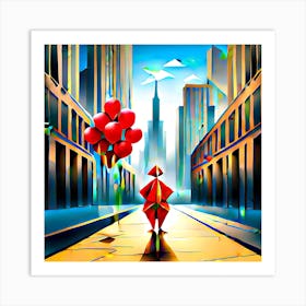 Origami Man Art Print