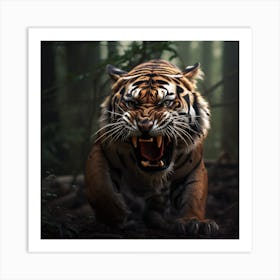 Tiger In The Forest 1 Art Print