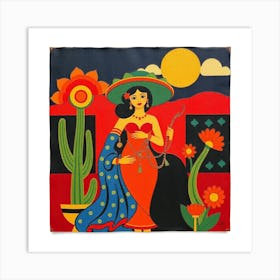 Mexican Lady Art Print