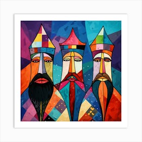 Three Beards 2 Art Print