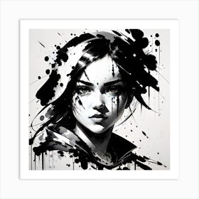 Splatter Girl Art Print