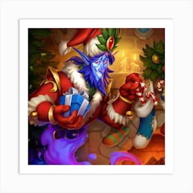Elf On Christmas Art Print