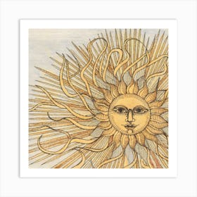 Gold Sun(1) Art Print