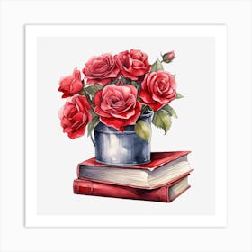 Roses In A Bucket 16 Art Print