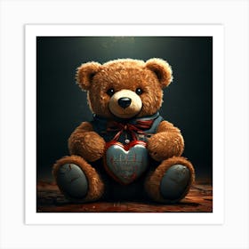 love Teddy Bear Art Print