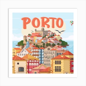 Porto Portugal Travel Poster 8 Art Print