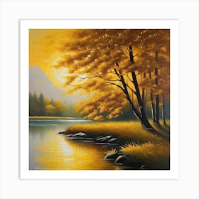 Sunset By The River 9 Art Print