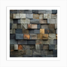 Textured Brick Wall Art Print