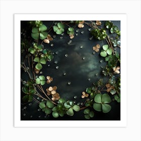 Shamrock Wreath Art Print