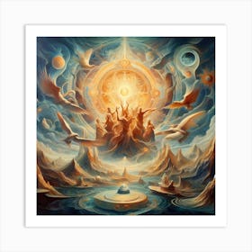 3d Painting of the art of the Mystical Realms Arise 1 Art Print