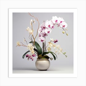 Orchids In A Vase 1 Art Print