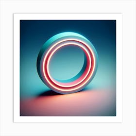 Neon Ring Art Print