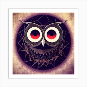 Abstract Owl Art Print