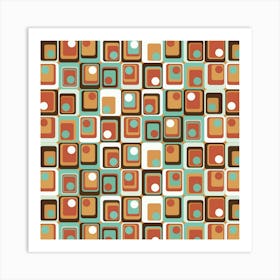 Retro Pattern 1970s Art Print