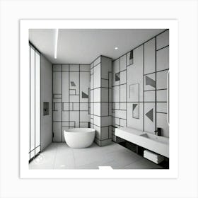 Modern Bathroom Design Art Print