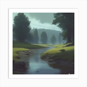 Landscape Painting 207 Art Print