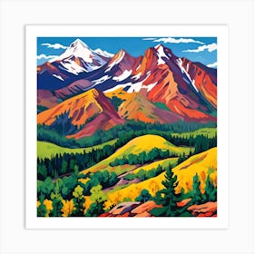 NEON HAHN'S PEAK Art Print