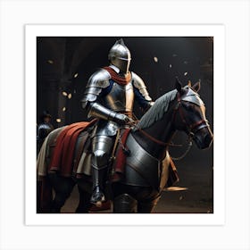 Knight On Horseback 1 Art Print