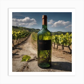 Bottle Of Wine Yard Art Print