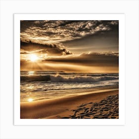 Sunset On The Beach 778 Art Print