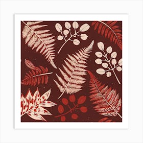 Ferns And Leaves Art Print