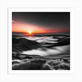 Sunrise Over Clouds 3 Art Print