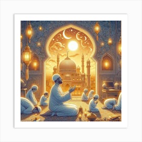 Muslim Prayer Ramadan Art Print