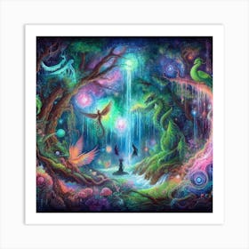 Psychedelic Forest Art Print