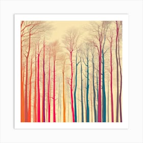 Colorful Trees 6 Art Print