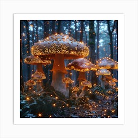 Mushroom Glow Art Print