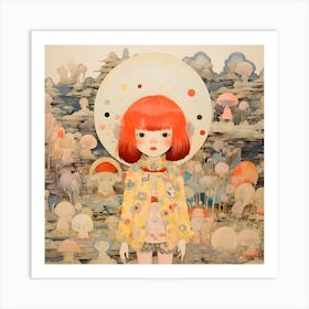 Girl With Red Hair Art Print