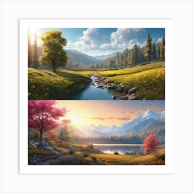 Landscape Painting 75 Art Print