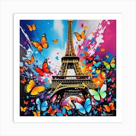 Butterflies In Paris 14 Art Print